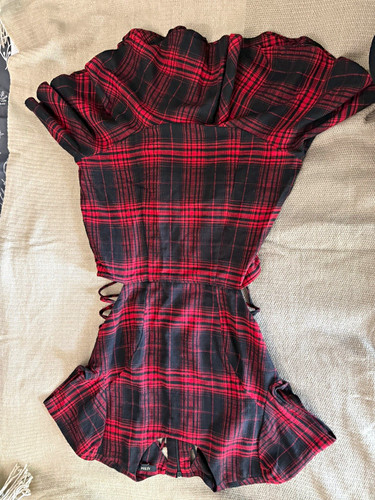 Afrm red black plaid - afrm, mini