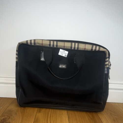 Burberry black holdall - holdall, garment