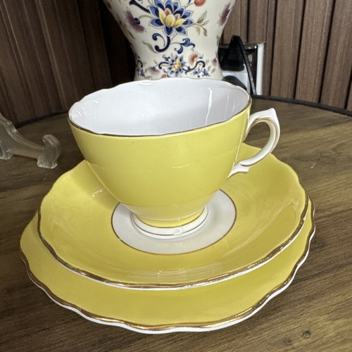 Vintage yellow teacup with - vintage,