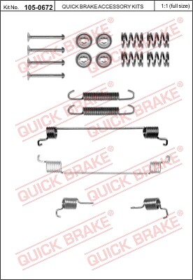 Accessory kit brake shoes for - brake,