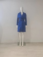 Ted Baker (1) Blue 'Madigan' Coat UK 8 EU 36 Collared Belted Wool Cashmere Midi