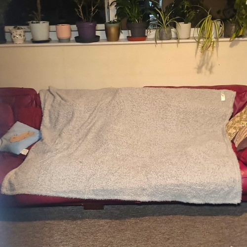Dunelm teddy throw grey - dunelm,