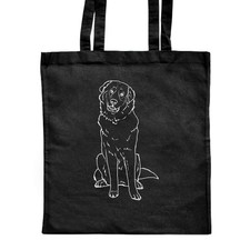 'Pyrenean Mountain Dog' Classic Black Tote Shopper Bag (ZB00018693)
