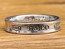 Genuine Vintage Tiffany & Co 1837 Ring Sterling Silver AG925 Hallmarks ~ Size J
