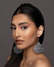 African Engraved Silver Dangle Earrings – Lightweight Statement Jewellery