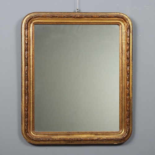 Antique mirror carved gilded - mirror,