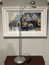 Argos FL-00216 Floor Stand Reading Light Lamp, silver finish, Adjustable Head