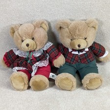 Vintage Allders Teddy Bear Set Christmas Bundle Him & Her 