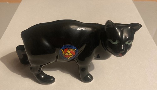Black ceramic manx cat with - ceramic,