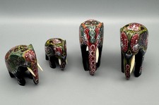 Vintage Set Of 4  Hand Painted