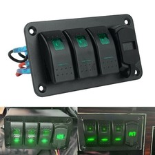 3 Gang 12V/24V LED Green Light