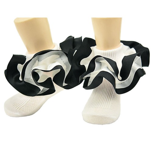Baby girl socks - retro, ruffled