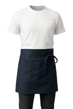 2 Pocket Black Waist Apron BULK Barista Pub Waiter Café Waitress Chefs Bistro UK