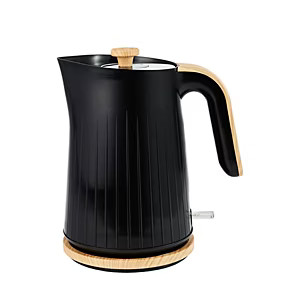 Black and wood scandi electric - black,