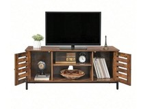 Rustic TV Stand Retro TV Unit Storage Media TV Cabinet with Doors Living Room TV