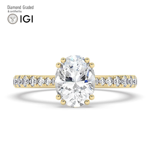 Oval diamond engagement ring - diamond,