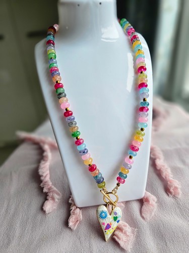 Bohemian style heart pendant - bohemian,