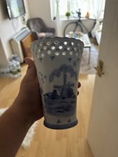 Delftware Royal Twickel Handpainted Tulip Vase Windmill Design