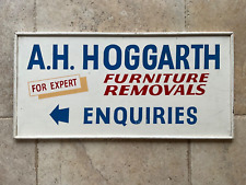 Vintage 1950s BRIDLINGTON SIGN Advertising HOGGARTH Furniture Removals Transport