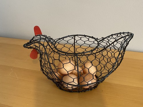 Wire egg basket chicken
