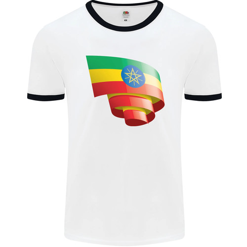 Curled ethiopia flag - curled,