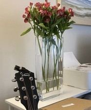 Rectangular Clear Glass Vase