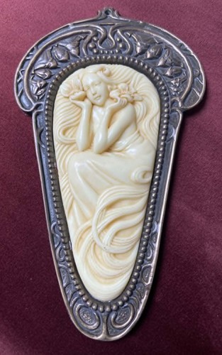 Art nouveau style wall - nouveau, plaque