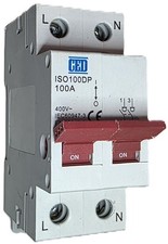 CED 100A, ISO100DP, Double Pole Main Switch / Isolator, 400V AC - BS60947-3