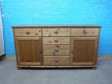 IKEA SOLID WOOD 2DOOR 6DEEP DRAWER CHUNKY SIDEBOARD H90cm W165cm - SEE SHOP