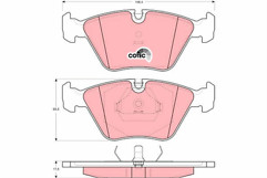 Brake pads set fits - pads, xj