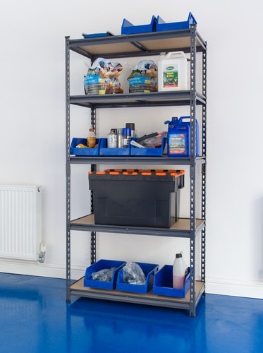 Grey steel garage - grey,
