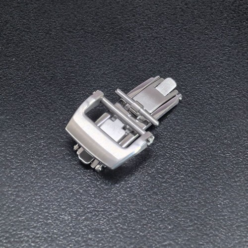 20mm silver brushed deployment - silver,