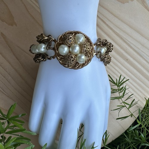 Vtg 1950s statement bracelet - statement,
