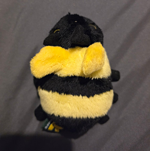 Black yellow bee plush - bee,