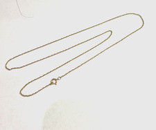 14ct Yellow Gold Fine Rope Link Necklace Chain 18" (46cm) 0.8g