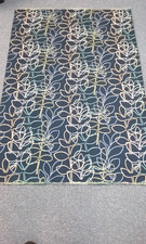 vintage 59"x39" Leaves Navy