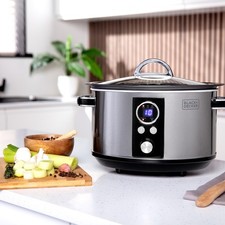 Black+Decker Stainless Steel Digital Slow Cooker - 3.5L