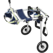 Uimoso 2 Wheels Pet Wheelchair for Back Legs Dog Wheelchair/Cart Adjustable (XS)