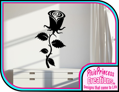 Flower rose vinyl sticker - rose,