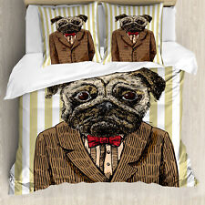 Pug Duvet Cover Smart Dressed