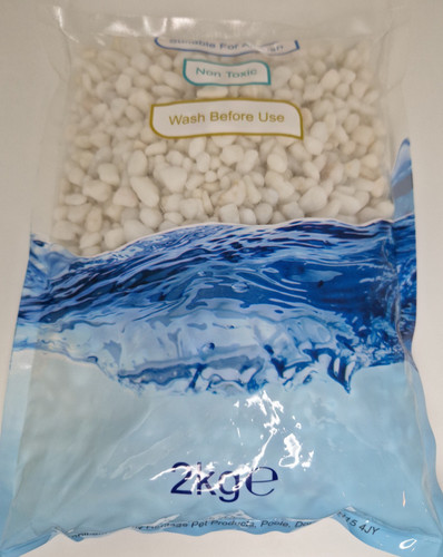 2kg white aquarium gravel - 2kg, bag