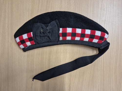 Black diced glengarry size - black, (size