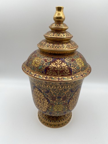 Benjarong vintage thai footed - benjarong,