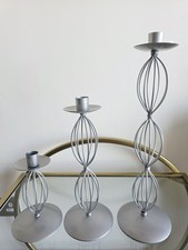 Modern Silver Wire Cage Taper
