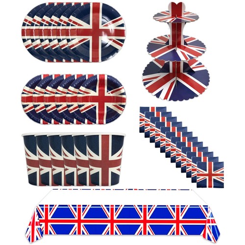 Union jack paper plates - union,