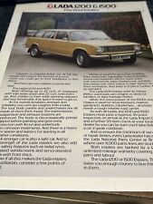 Lada 1200 & 1500 Estate Range Car Sales Info Brochure Sheet Frameable