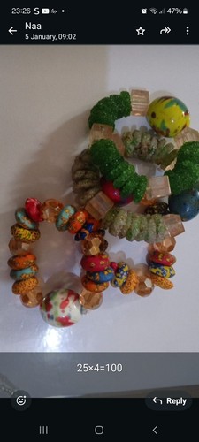 African big beaded bracelet - african,