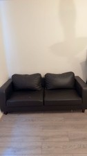 Black Leather Sofa 3 Seater