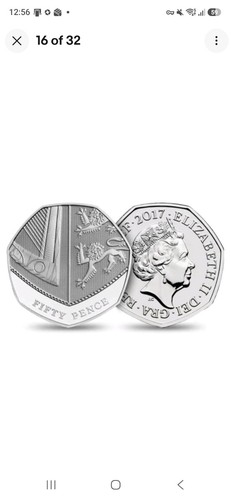 2017 shield 50p coin - 50p, royal