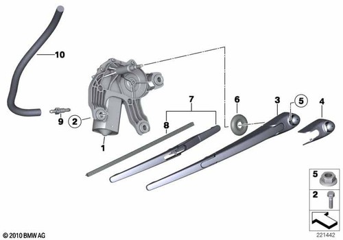 Mini genuine rear window wiper - rear,